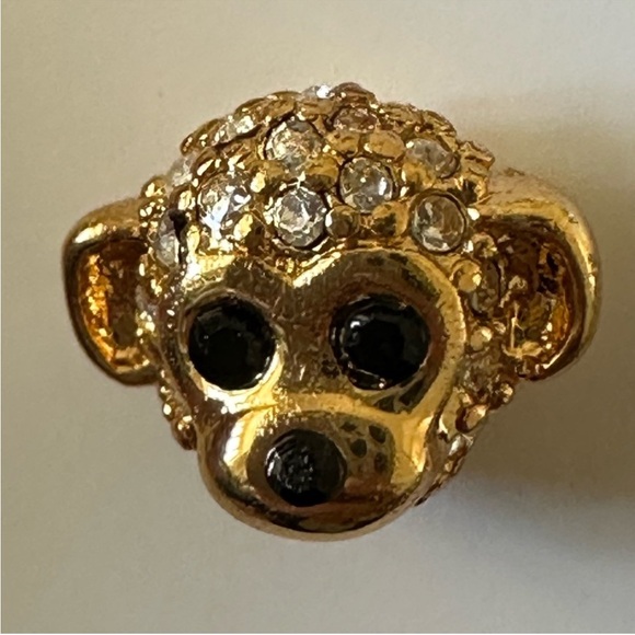 Kate Spade Gold and Black little monkey stud earrings - Picture 3 of 4